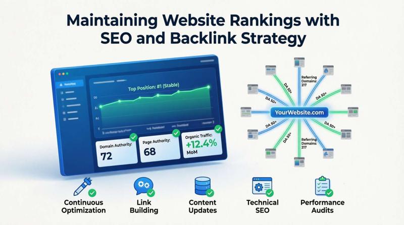 Cara Menjaga Peringkat Website di Mesin Pencari dengan Strategi SEO dan Backlink